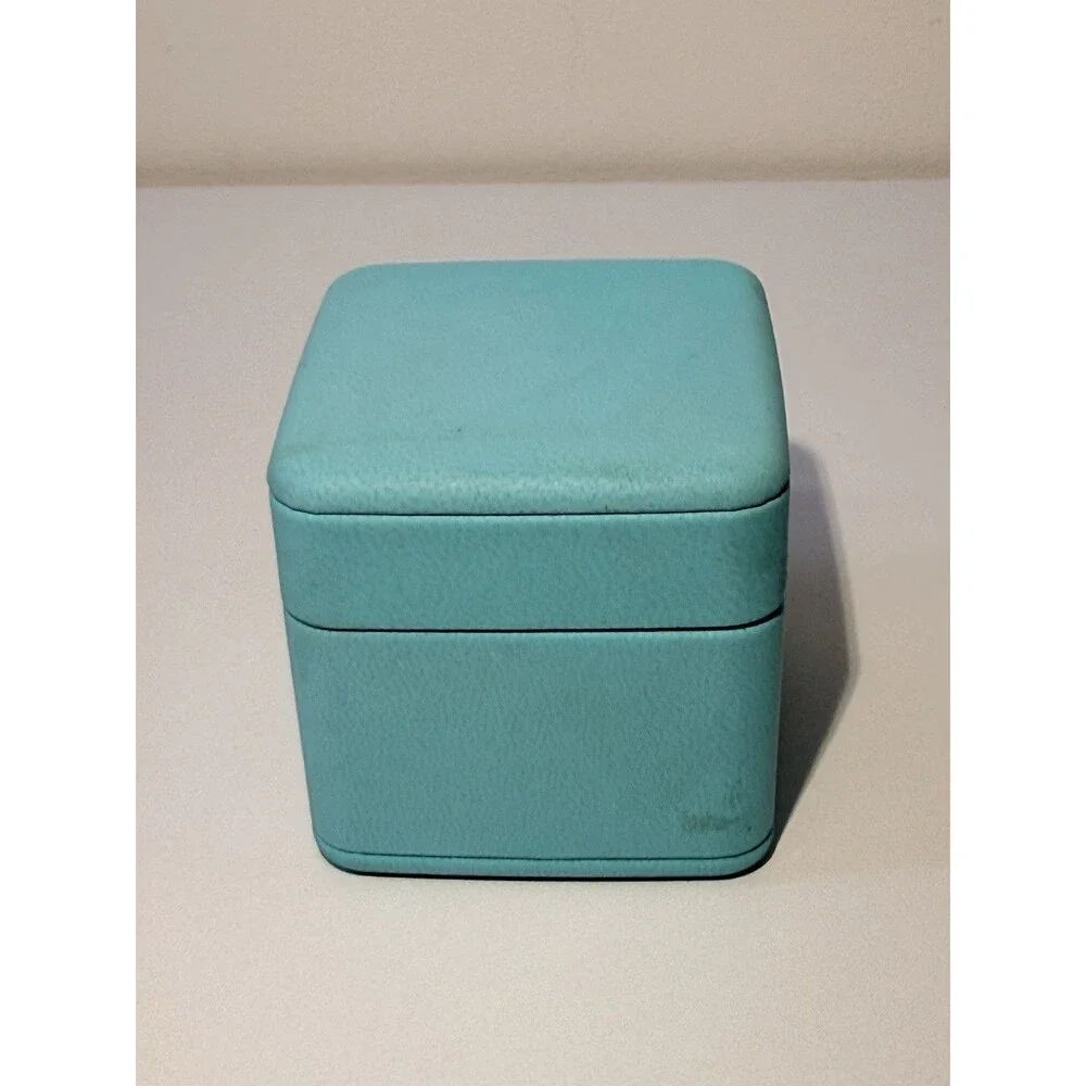 Tiffany & Co. Engagement Ring Box Authentic Turquoise Blue Presentation Box